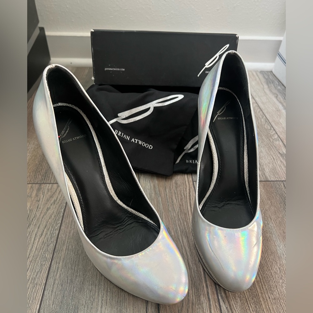 Brian Atwood B Heels - Silver